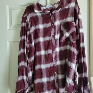 Soft plaid long sleeve button down